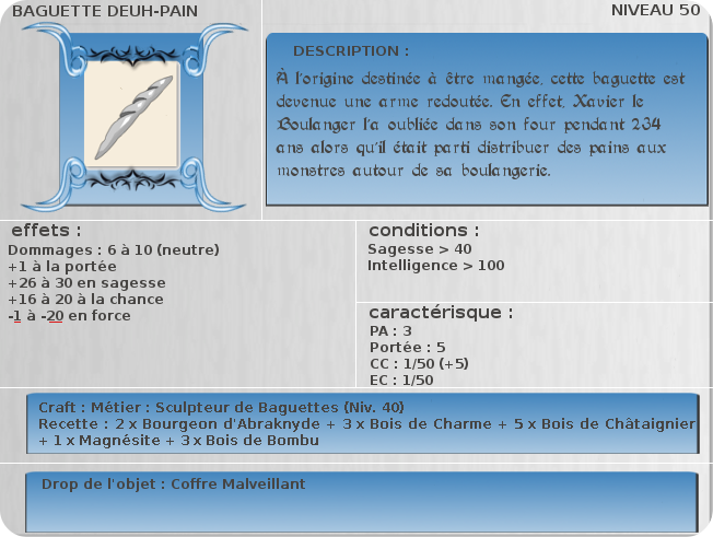 Baguette  poulie scie
