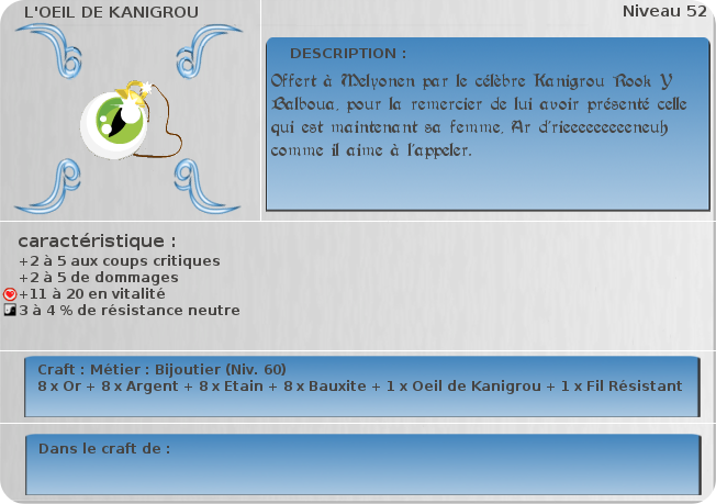 l'oeil de kanigrou