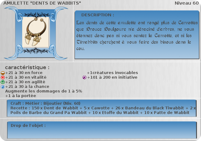 amulette 'dents de wabbits'
