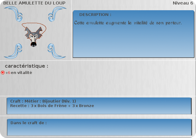 belle amulette du loup