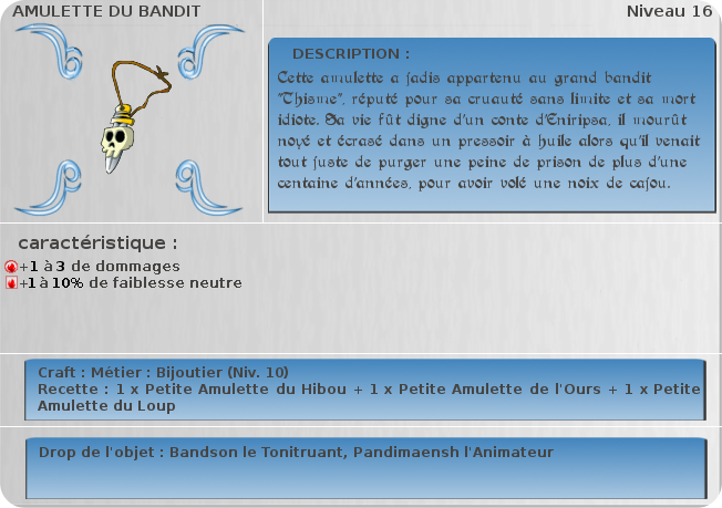 amulette du bandit