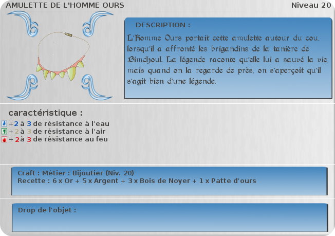 amulette de l'homme ours