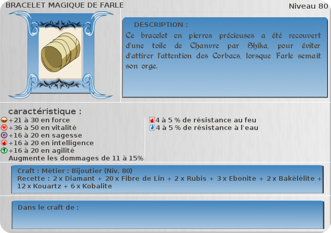 bracelet magique de farle