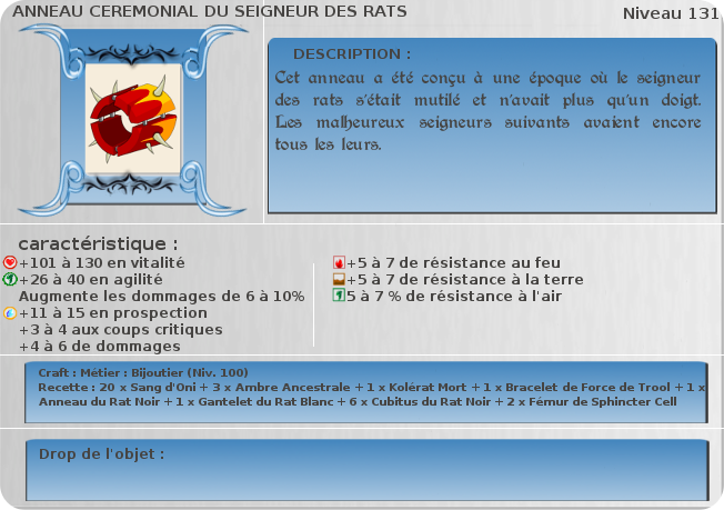 anneau ceremonial du seigneur des rats