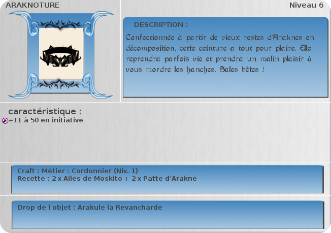 ceinture du arakne